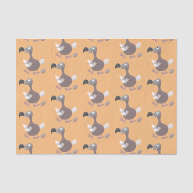 Papier Mousseline Drôle dessin animé d'oiseau de dodo (Recto)