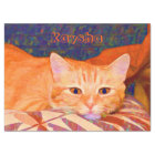 Drôle Mette Bright Orange Tabby Chat Découpage