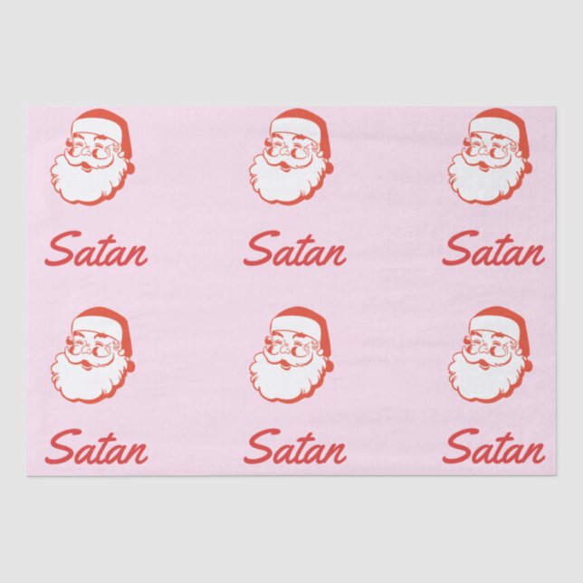 Papier Mousseline Drôle Satan Santa Claus erreur orthographique Typo (Recto)