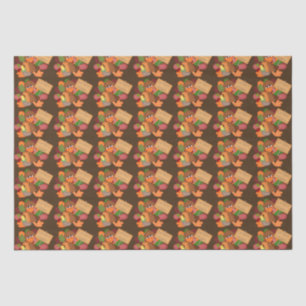 Papier Mousseline Drôle Thanksgiving Turquie papier de tissu de vaca