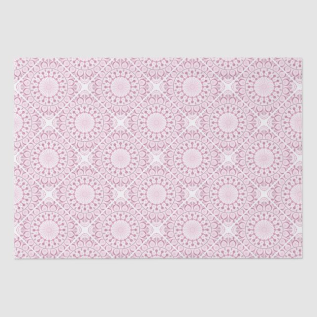 Papier Mousseline Dusky Rose Confetti Lace Carrelage Diamond (Recto)