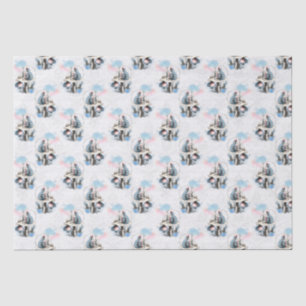 Papier Mousseline Dusty Blue & Pink Alice in Wonderland Baby shower