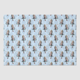 Papier Mousseline Dusty Blue & Pink Alice in Wonderland Baby shower