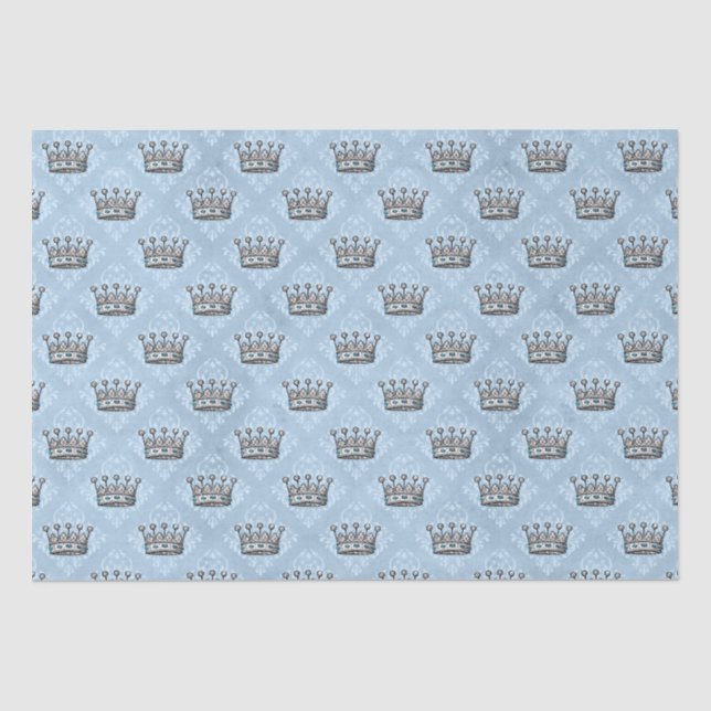 Papier Mousseline Dusty Blue & Pink Alice in Wonderland Baby shower (Recto)