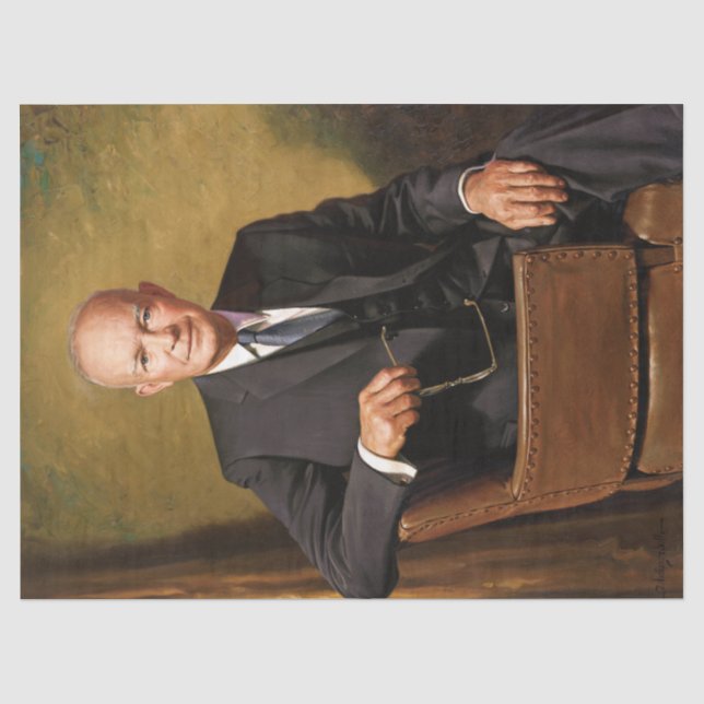 Papier Mousseline Dwight Eisenhower Président Portrait de la Maison  (Recto)