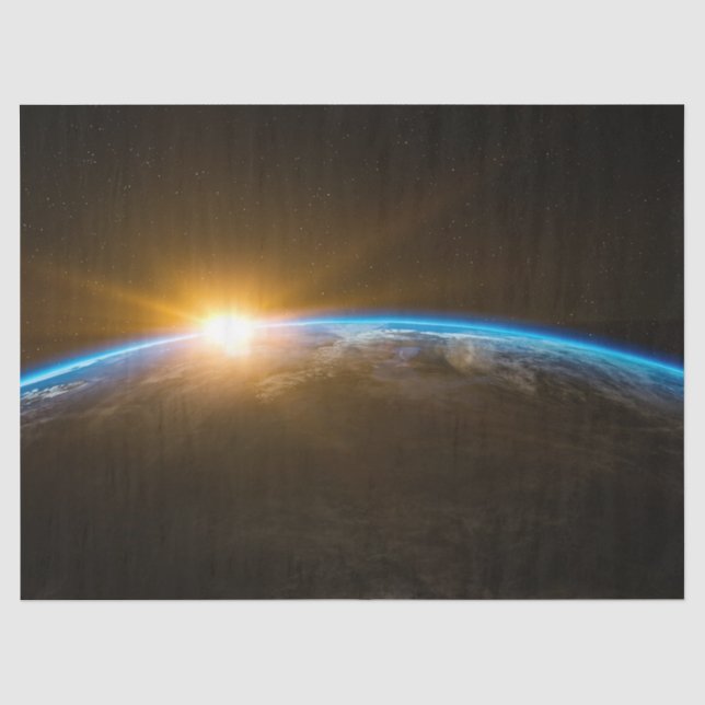 Papier Mousseline Earth Sunrise Space 14 Découpage Papier de tissus (Recto)