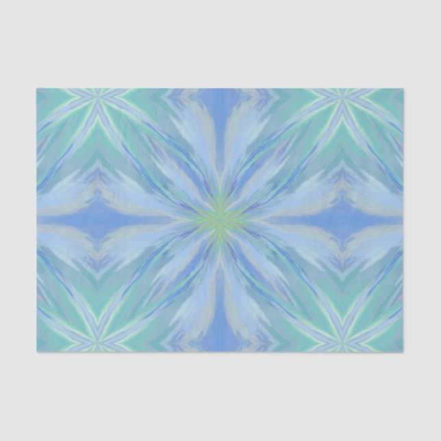 Papier Mousseline Eau de la mer Floral Motif Abstrait (Recto)