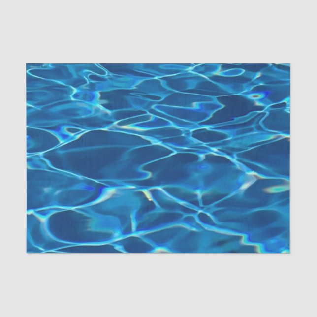Papier Mousseline Eau de la piscine bleu foncé (Recto)