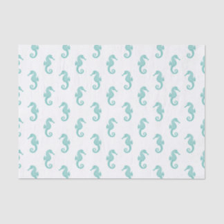 Papier Mousseline Eau turquoise Vintage Seahors