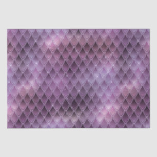 Papier Mousseline Écaille de dragon ombrée violette scintillante et