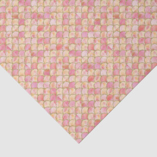 Papier Mousseline Écailles de Sirène Rose & Or Découpage 