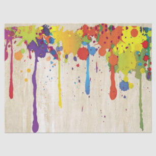 Papier Mousseline ÉCLABOUSSURE DRÔLE II DE COULEUR + votre backgr.