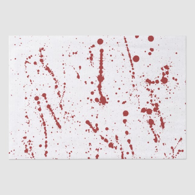 Papier Mousseline Éclaboussure sanglante rouge et blanche, amusement (Recto)