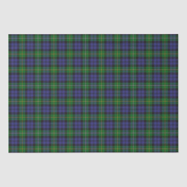 Papier Mousseline écossais Campbell Family Tartan Motif (Recto)