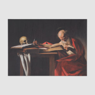 Papier Mousseline Écriture de Saint Jérôme (par Caravaggio)