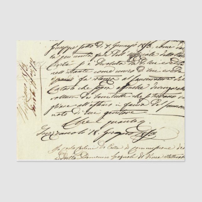 Papier Mousseline Écriture manuscrite vintage  (Recto)