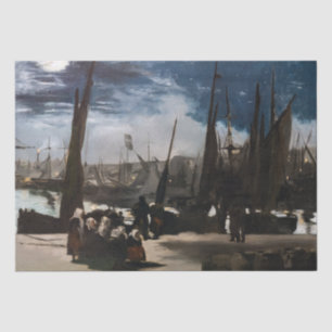 Papier Mousseline Edouard Manet - Le Port de Boulogne au clair de lu