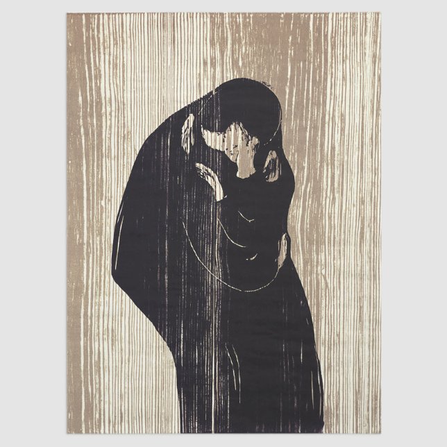 Papier Mousseline Edvard Munch - Le Kiss IV (Créateur téléchargé)