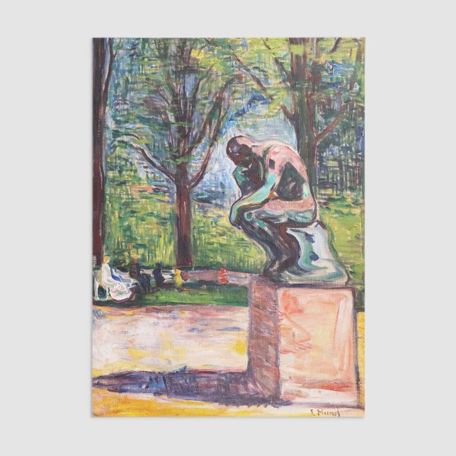 Papier Mousseline Edvard Munch - Le penseur de Rodin (Créateur téléchargé)