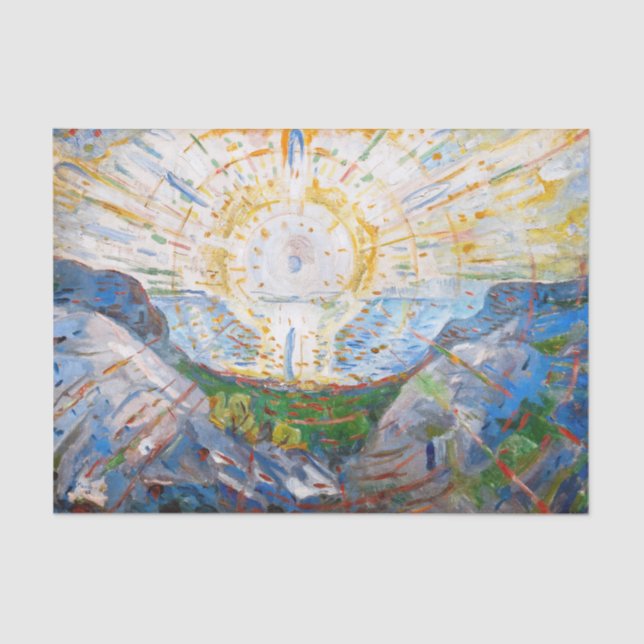 Papier Mousseline Edvard Munch - Le Soleil 1912 (Recto)