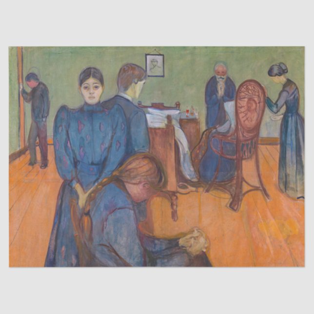 Papier Mousseline Edvard Munch - Mort dans la salle de tests v2 (Recto)
