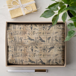 Papier Mousseline Egyptian hieroglyphics Birds Pattern 2