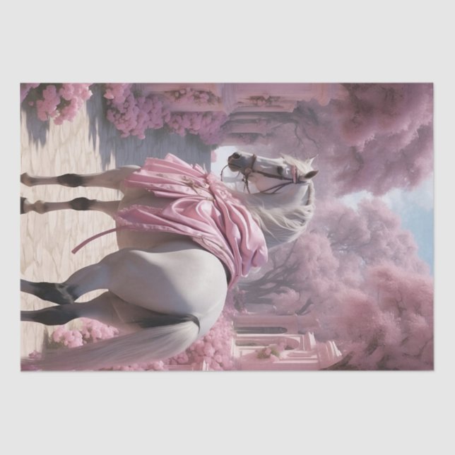 Papier Mousseline Élégance équestre éthérée (Recto)