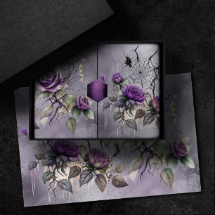 Papier Mousseline Élégance Spiderweb   Déplaisant Beau Rose Floral