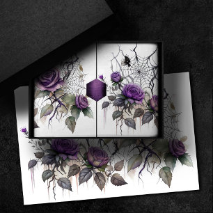 Papier Mousseline Élégance Spiderweb   Déplaisant Beau Rose Floral