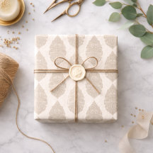 Élégance tranquille : Sepia Henna Motif Tissue Pap