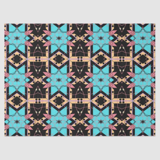 Papier Mousseline Elégant Boho Mystical Mosaic Motif géométrique (Recto)