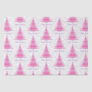 Papier Mousseline Élégant cadeau de Noël rose