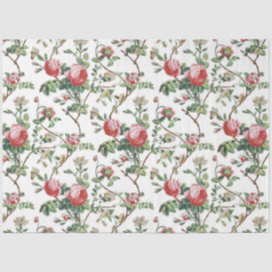 Papier Mousseline Élégant Chic Rose rose Vintage Floral