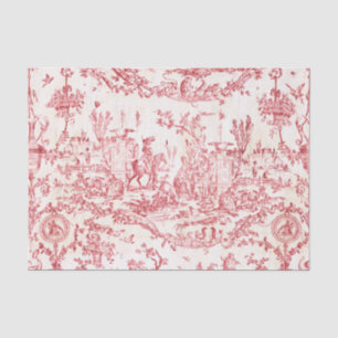 Papier Mousseline Élégant Classique Toile Rouge Vintage de Campagne