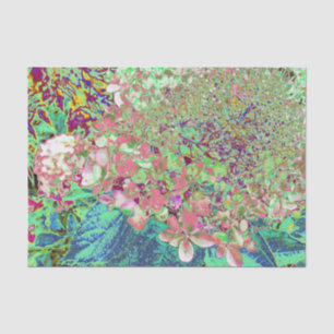 Papier Mousseline Élégant Corail et Chartreuse Limelight Hydrangea