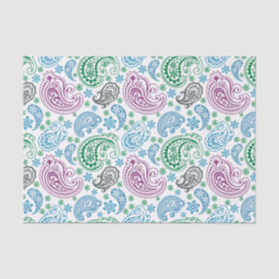Papier Mousseline Élégant couleur Vintage Motif Paisley