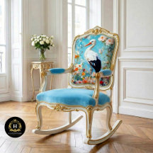 Élégant découpage de cigogne florale