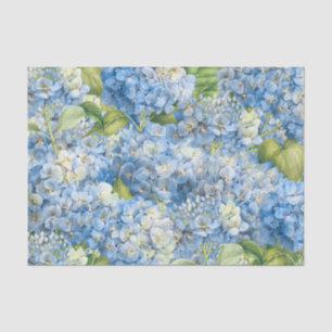 Papier Mousseline Élégant découpage Motif Floral Blue Hydrangea