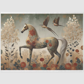 Papier Mousseline Elegant Equine, Horse, Decoupage Tissue Paper