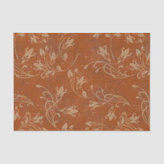 Papier Mousseline Élégant Feuille Flourdissant Grunge Orange Brûlé