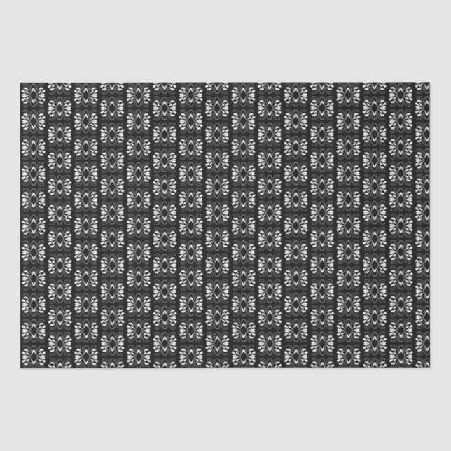 Papier Mousseline Élégant Glam Noir et Blanc Flair Toutes les occasi (Recto)