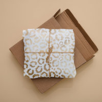 Elegant Gold White Leopard Cheetah Animal Print