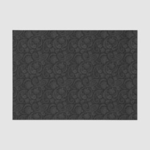 Papier Mousseline Élégant gris floral damas noir Arrière - plan
