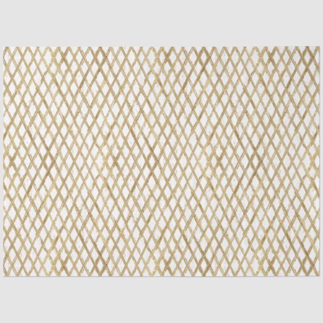 Papier Mousseline Elégant Grunge d'or blanc Diagonal Stripes Luxe (Recto)