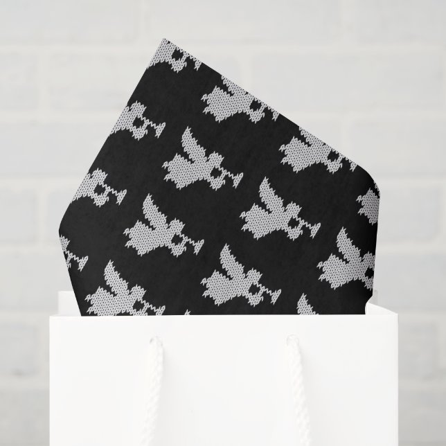 Papier Mousseline Elégant Knit Angel Vilain Tricot de pull de Noël (Sac cadeau)