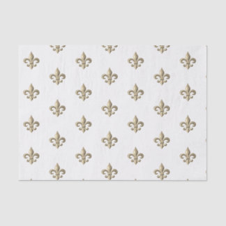 Papier Mousseline Élégant laiton Vintage Heraldique Fleur de lis