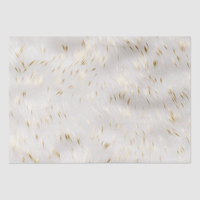 Papier Mousseline Élégant Mariage d'or blanc (Recto)