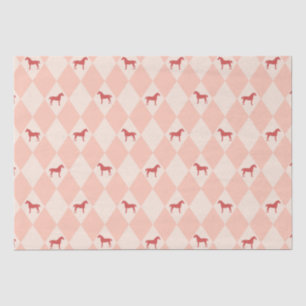 Papier Mousseline Élégant Motif à cheval Rose Harleqiun