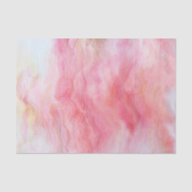 Papier Mousseline Élégant Motif d'aquarelle rose (Recto)