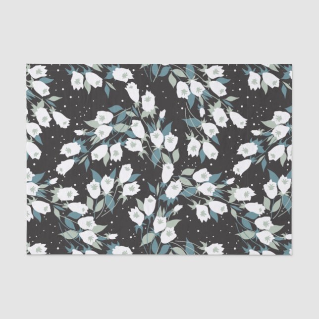 Papier Mousseline Élégant Motif de fleur de tulipe Arrière - plan no (Recto)